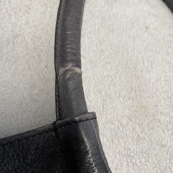 Anthropologie‎ Illona Tote Black Leather Lattice Shoulder Bag Large Read - Picture 11 of 13